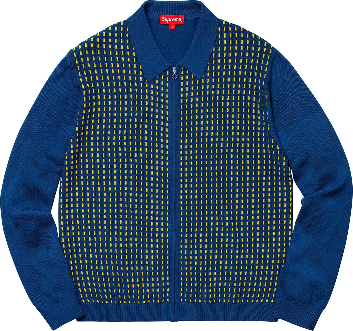 Dashes Zip Up Knit Polo view 2